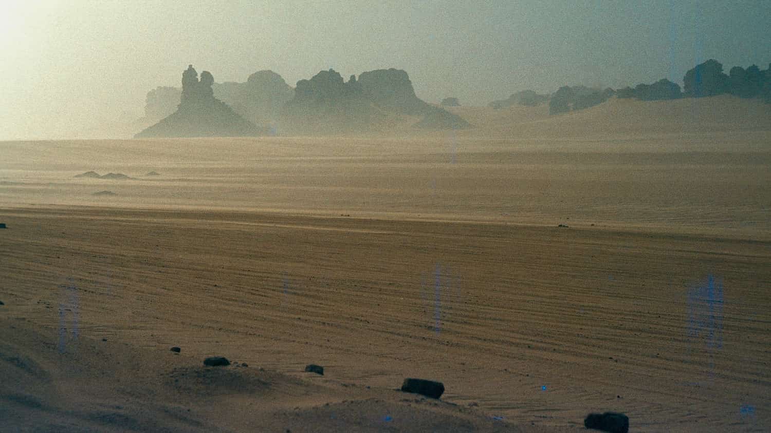 Sandsturm im Tassili Gebirge in Algerien